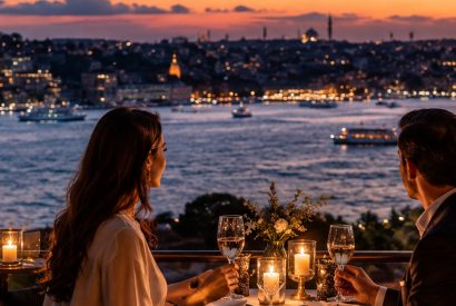 Romantic private dinner setting in Istanbul